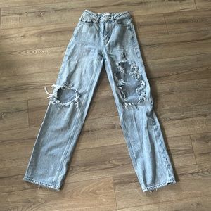 ripped pacsun blue jeans 24